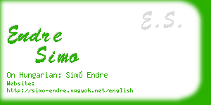endre simo business card