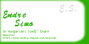 endre simo business card
